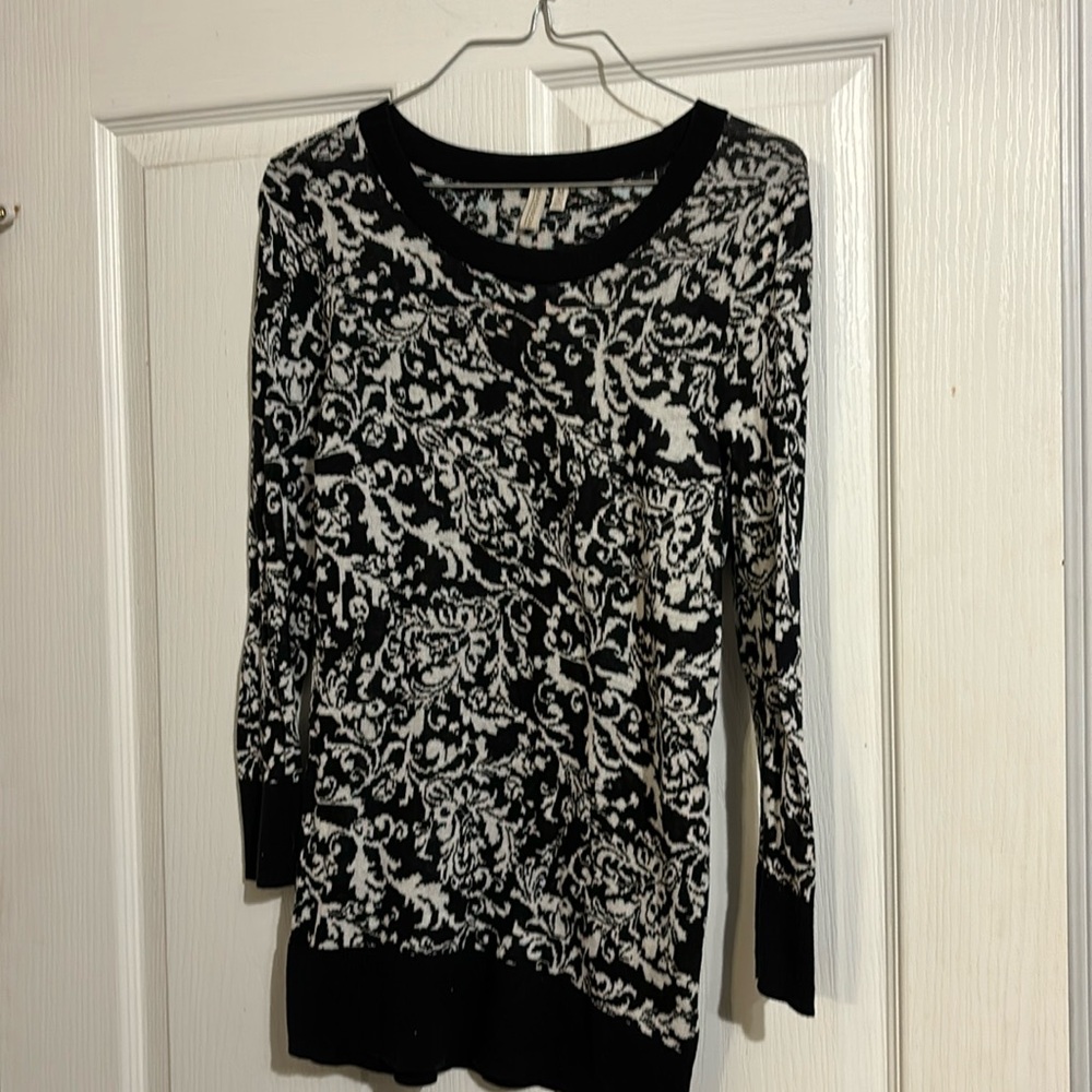 White and Black sweater